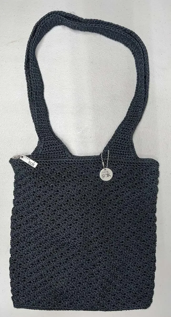 The Sak Black Crochet Shoulder Bag NWOT